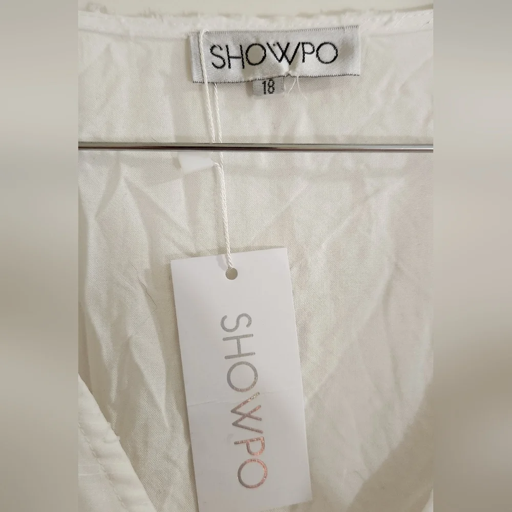 BNWT Showpo Stuck With Me Dress in White Star Print - Size 18 - Picture 7 of 12